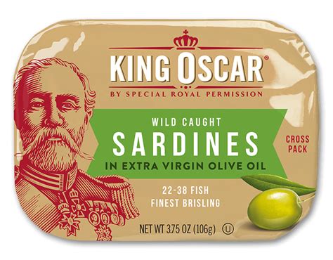 Brisling Sardines in Extra Virgin Olive Oil | Cross-Pack | King Oscar