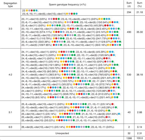 Meiotic Segregation Pattern Of Chromosomes In The Sperm Cells Of The