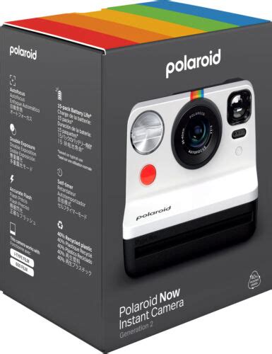 Polaroid Now Instant Film Camera Generation Black White