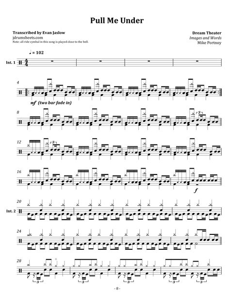 Dream Theater - Images and Words (Full Drum Transcription) - NoteRunner