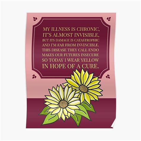 Endometriosis Poem Print Poster By Crudeart Redbubble