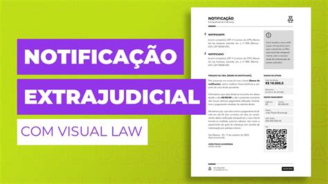 Notificação Extrajudicial Visual Law Passo A Passo Youtube