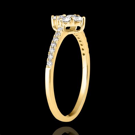 Ring Frische Dina Karat Gelbgold Und Diamanten Edenly Schmuck