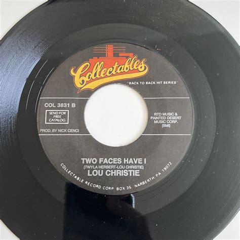 Lou Christie 45 The Gypsy Cried Two Faces Have I New Reissue Unplayed