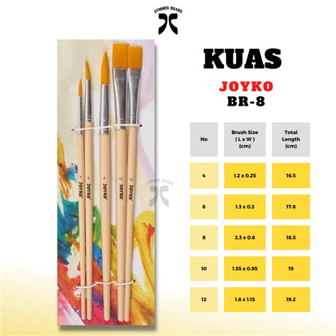 Jual Kuas Lukis Brush Joyko Set Br Perlengkapan Lukis Original