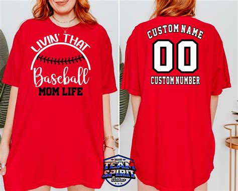 Comfort Colors Custom Baseball Mom Shirt Custom Baseball Shirt Personalized Baseball Mom Shirt