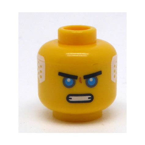 Lego Yellow Zane Minifigure Head Recessed Solid Stud