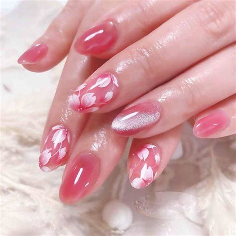 Rikview Almond Press On Nails Medium Fake Nails Pink Nails