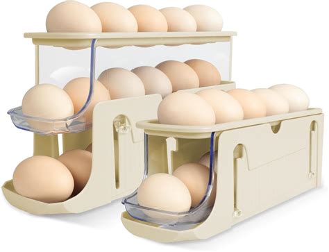 Amazon Pack Egg Holder For Fridge Space Saving Efficient