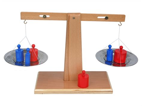 small wooden scale eo montessori