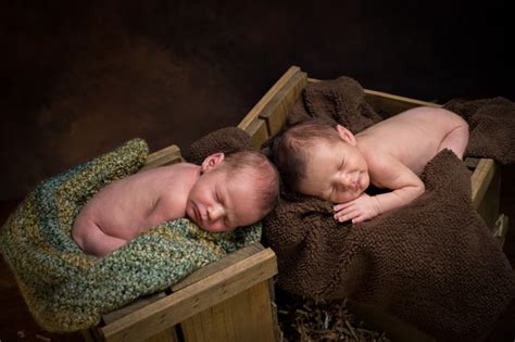 Sleeping Newborn Baby Twins