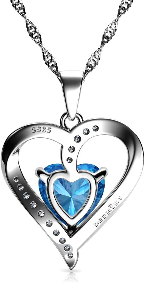 DEPHINI Collana A Forma Di Cuore In Argento Sterling 925