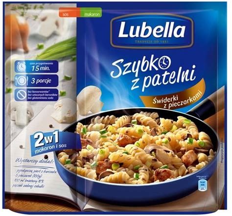 LUBELLA 186g Świderki z pieczarkami Szybko z patelni danie makaronowe