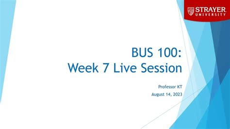 Bus Live Instruction Week Sales