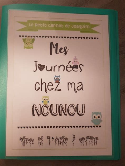 Cahier De Liaison Assistante Maternelle