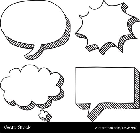 Speech And Thought Bubbles Royalty Free Vector Image