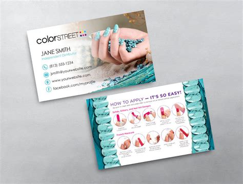 Color Street Business Card Independent Distributor Business Card Design