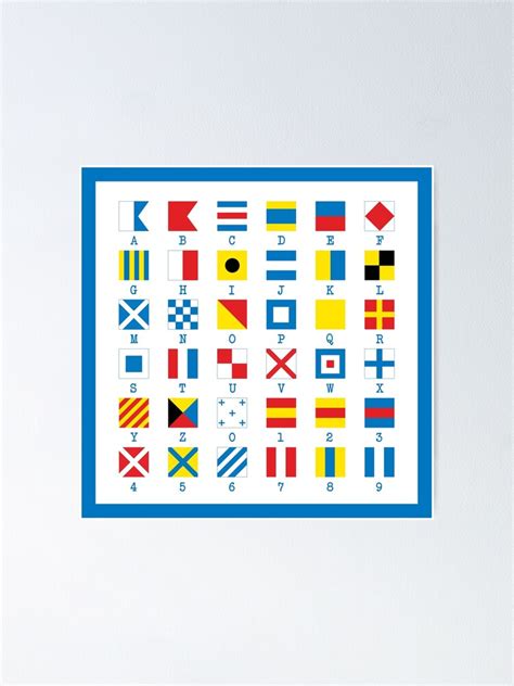 "Nautical Flags Maritime Signals Alphabet" Poster for Sale by ...