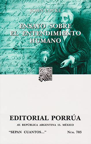 Librer A Morelos Ensayo Sobre El Entendimiento Humano