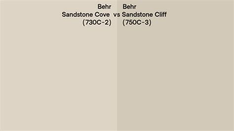 Behr Sandstone Cove Vs Sandstone Cliff Side By Side Comparison