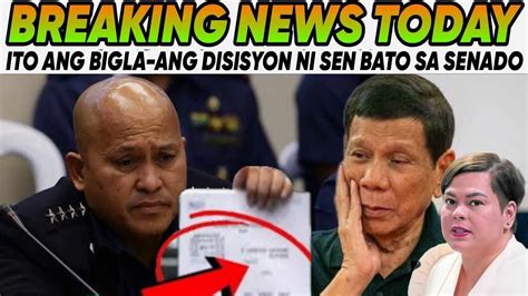 Lagot Na Sen Bato Di Nakati Is Sa Gulo Sa Senado Fprrd Vp Sara Duterte