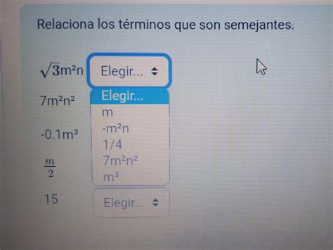 Relaciona Los T Rminos Que Son Semejantes Ahi Aparecen Las Opciones