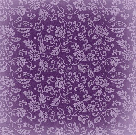 Violet Purple Flowers Vintage Seamless Pattern Floral Background Trendy