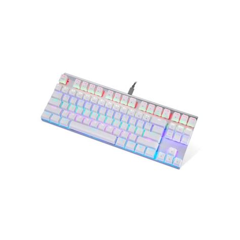 Motospeed Ck Wired Mechanical Rgb Gaming Keyboard White Red Switches