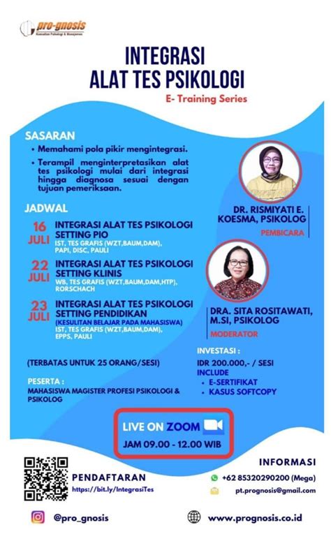 E Training Series Integrasi Alat Tes Psikologi Batch Prognosis