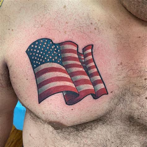 Simple American Flag Tattoo