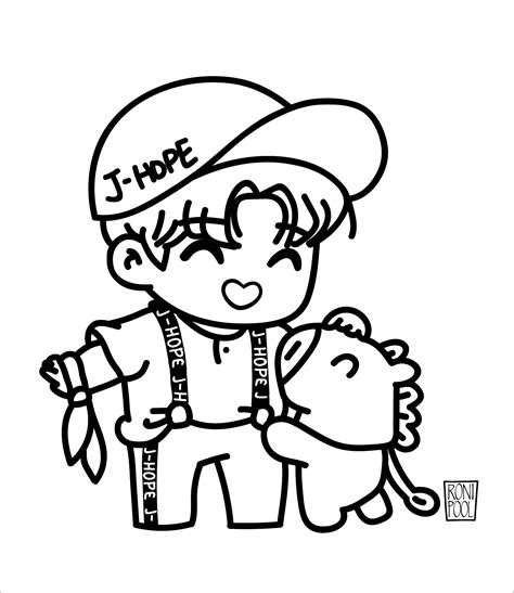 Bts Fanart Bt21 Chimmy And Jimin Chibi Coloring Page Coloringbay ...