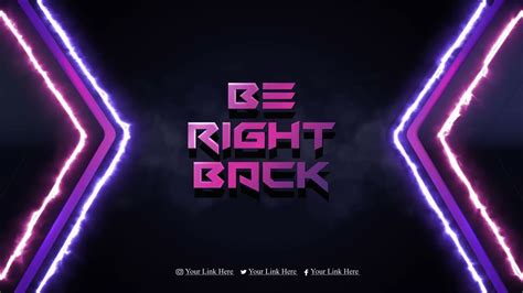 Twitch Animated Be Right Back Screen Youtube