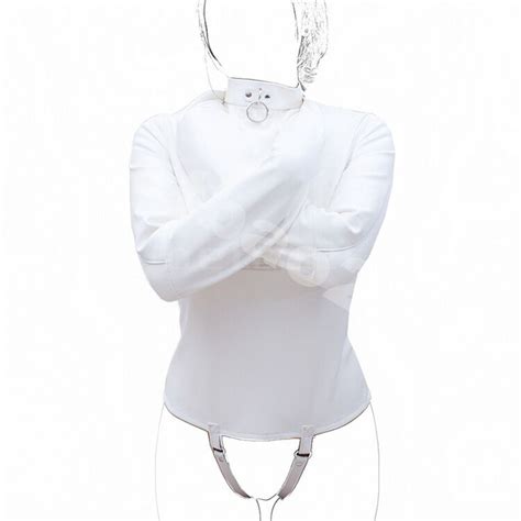 White Asylum Straight Jacket Costume S M L Xl Body Harness Restraint