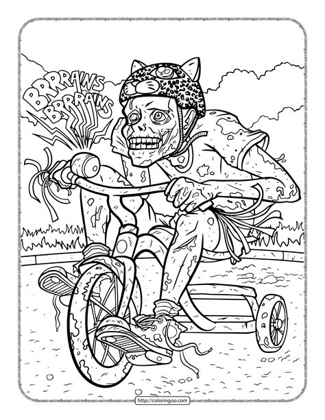 Zombies Zed Coloring Pages