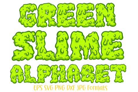 Green Slime Alphabet Letters Number Font Graphic By Squeebcreative · Creative Fabrica