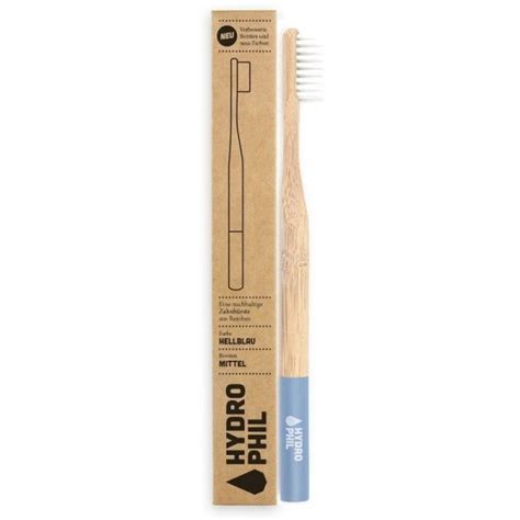 Brosse à dents en Bambou Adulte Médium Bleu HydroPhil Ekobutiks l