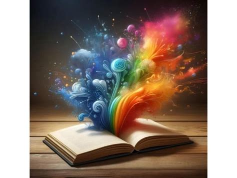 Open Book With Color Splash Graphic By A I Illustration And Graphics