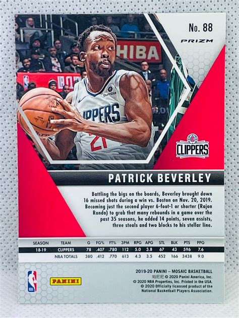 Panini Mosaic Basketball Patrick Beverley Reactive