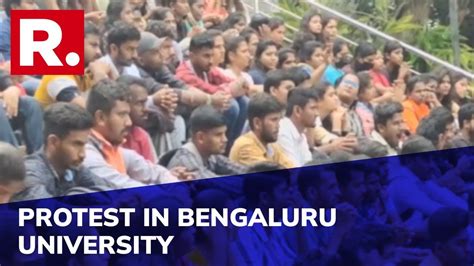 Bangalore University Students And Staff Stage Protest Over Temple