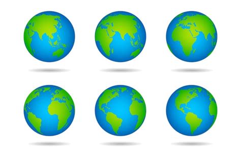 Globo Terr Queo Mapa Mundial De Esfera Con Continentes Sobre Fondo