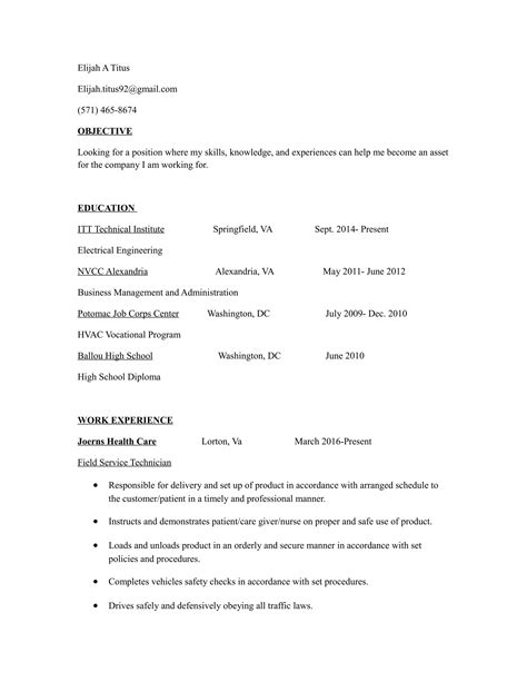 Elijahs Updated Resume Pdf