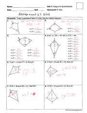 Unit 7 Polygons And Quadrilaterals Homework 1 Angles Of Poly