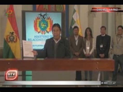 Declaraciones Del Canciller De Bolivia David Choquehuanca Respecto Al