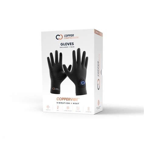 Vibrationheat Therapy Gloves Copper Compression