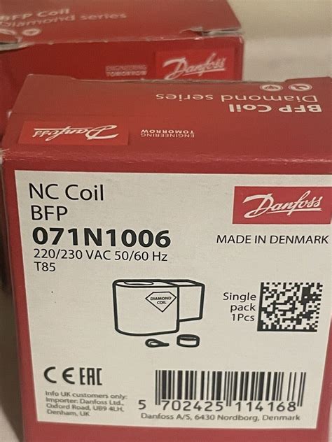 Danfoss 071N1006 BFP NC Coil T85 Diamond Series EBay