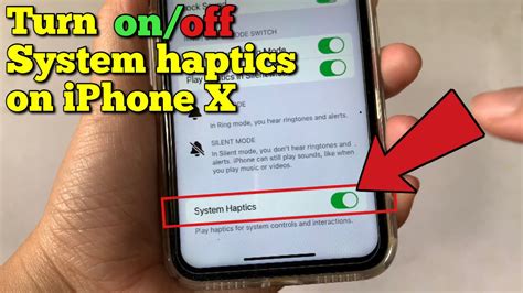 How To Turn On Or Off System Haptics On Iphone X Youtube