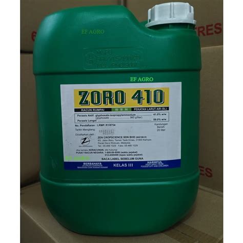 Zoro 410 20L Glyphosate 41 Same With Ecomax Round Up Ken Up