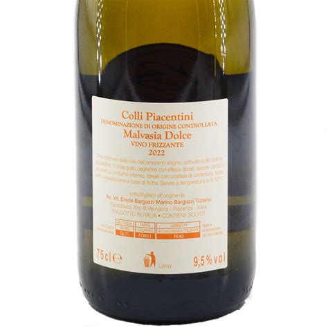 Bargazzi Colli Piacentini Malvasia Frizzante Doc L Paladini