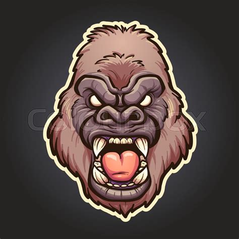 Angry Gorilla Mascot Vector Clip Art Stock Vector Colourbox