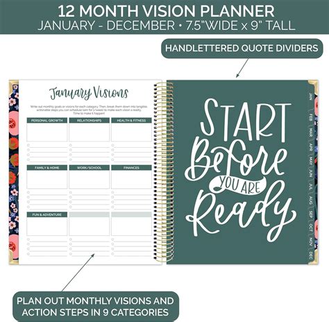 Bloom Daily Planners Calendario De Tapa Dura 2023 Y Planificador De